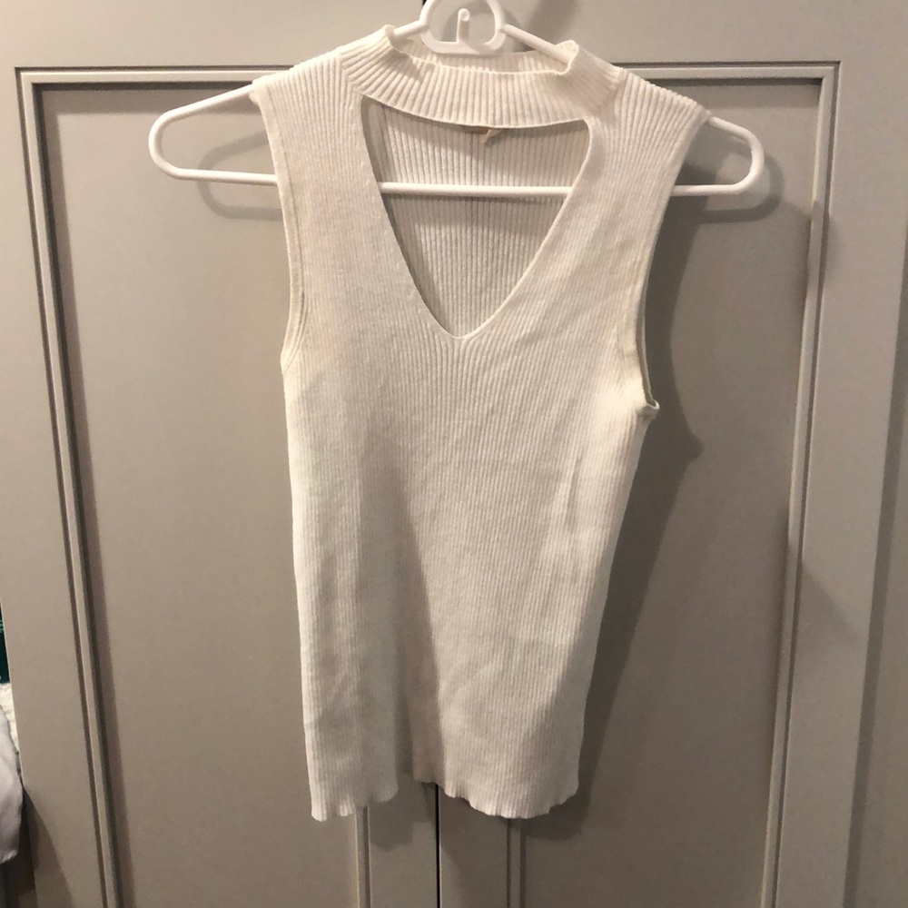 White cutout tank